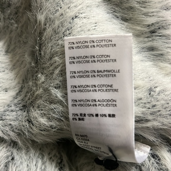 Anthropologie Cindy Eyelash Zebra Animal Print Half-Zip Sweater size sma… - Picture 6 of 6